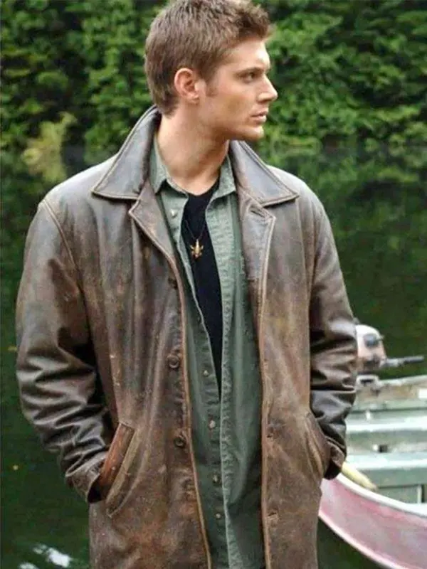 Supernatural Dean Winchester Distressed Brown Leather Jacket - Image 2