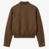 Victoria Beckham Brown Cotton Bomber Jacket
