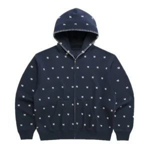 Yankees Embroidered Fleece Zip Up Hoodie