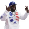 50 Cent White NBA Logo Hoodie