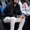 Eminem Pistons Game Black Bomber Varsity Jacket