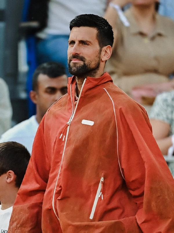 Novak Djokovic Lacoste Orange Track Jacket