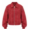 Vista Red Bomber Jacket