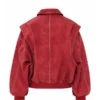 Women Red Bomber Jacket