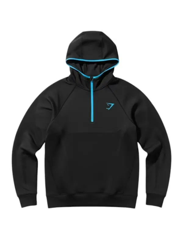 gymshark onyx 5.0 seamless hoodie black