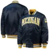1980s Michigan Wolverines Starter Satin Varsity Jacket