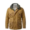 Brad Pitt Tan Survival Field Jacket mustard