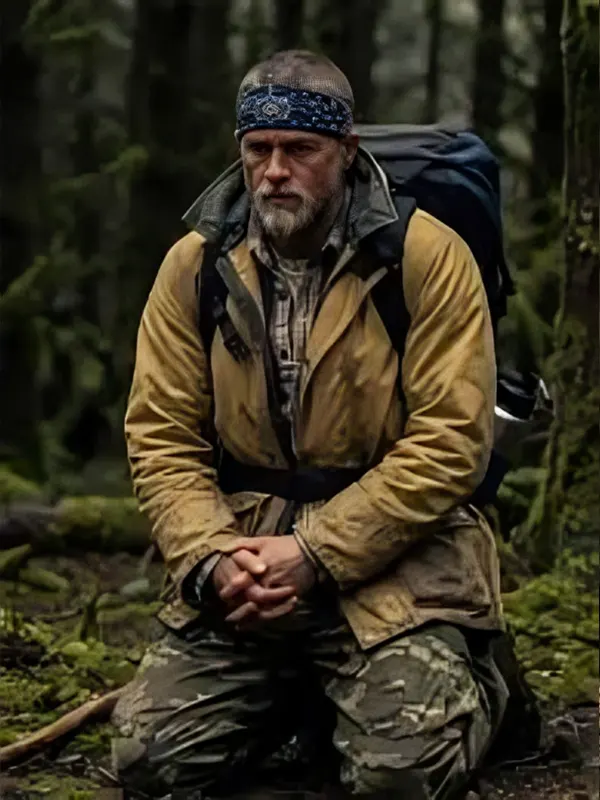 Brad Pitt tan survival field jacket