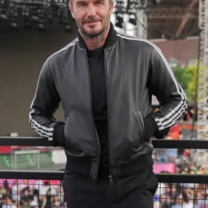 David Beckham World Cup 2026 Leather Track Jacket