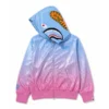 Dip Dye Shark full zip hoodie