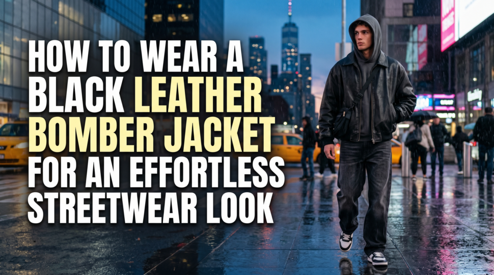 How to Style a Black Leather Bomber Jacket for Streetwear