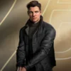 James Bond 007 First Light Black Leather Biker Jacket