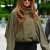 Jennifer Lopez Breezy summer jacket green