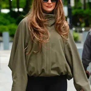 Jennifer Lopez Breezy summer jacket green
