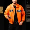 Josh Hart Knicks Leather Varsity Jacket