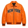 Josh Hart leather varsity jacket