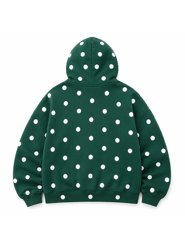 Justin Bieber Green Polka Dot Hoodie - Image 5