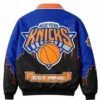 Karl-Anthony Towns New York Knicks leather varsity jacket 2026