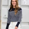 Kate Middleton Blue And White Striped Sweater