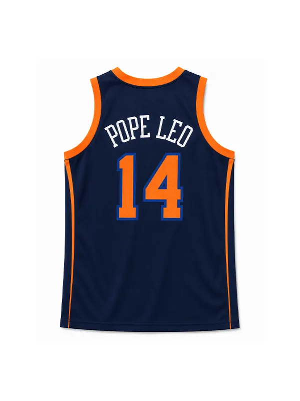 Spike Lee Knicks Game 3 Pope Leo Jersey - Image 4