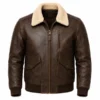 Men’s Dark Brown Bomber Jacket