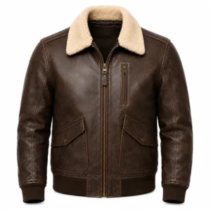 Men’s Dark Brown Bomber Jacket