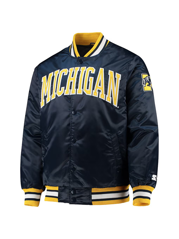 Michigan Wolverines Starter satin jacket