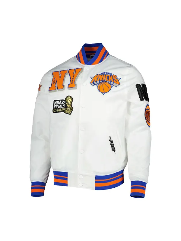 New York Knicks mash-up satin jacket