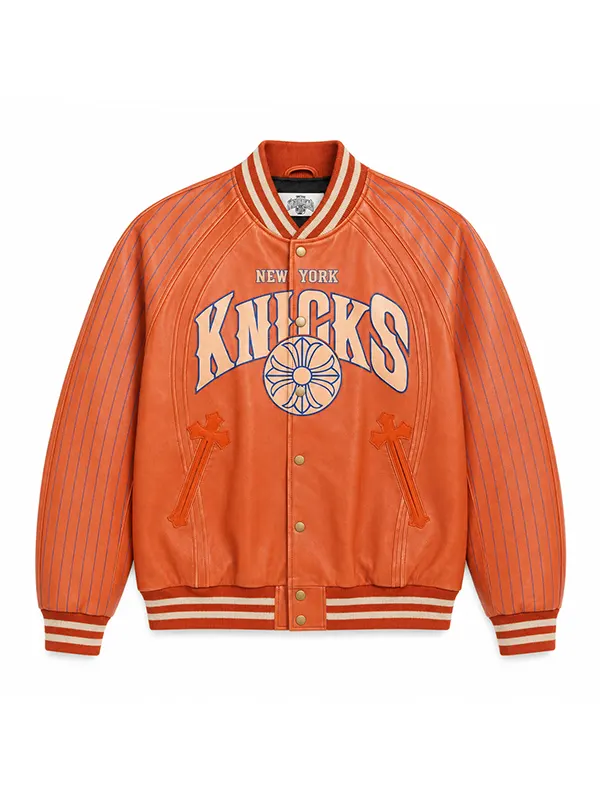 Pelle Pelle For The City Of Knicks Leather Varsity Jacket