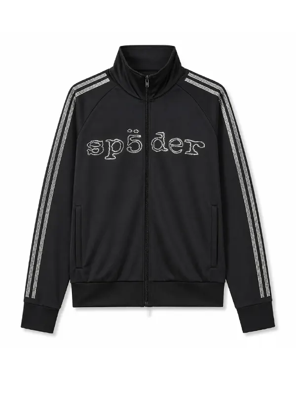 SP5DER Rhinestone Black Track Jacket