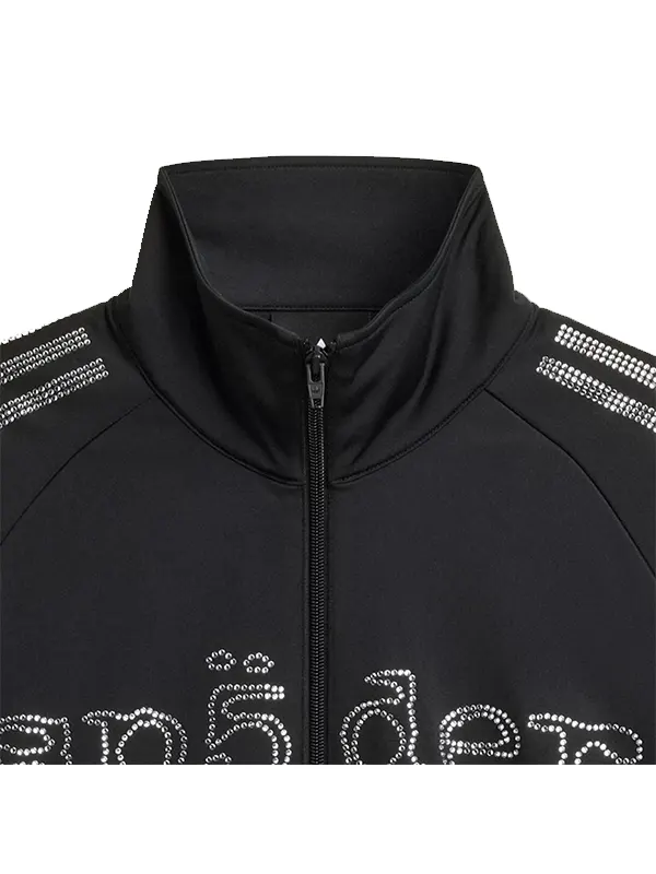 SP5DER rhinestone jacket black