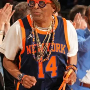 Spike Lee Knicks Game 3 Pope Leo Jersey