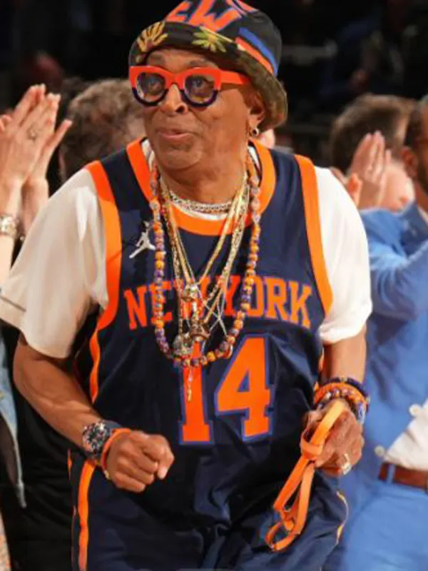 Spike Lee Knicks Game 3 Pope Leo Jersey