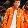 Timothée Chalamet NBA Finals Orange Jacket