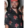 Travis Kelce NY Black Linen Bowling Shirt - Image 2