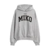 Young Miko Grey Logo Hoodie