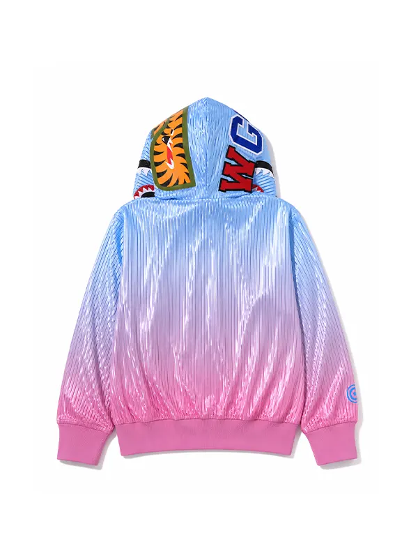 dip dye full zip shark hoodie