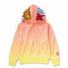 dip dye shark full zip graphic pullover hoodie 2026