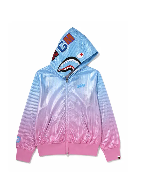 Dip Dye Shark Full Zip Hoodie - Image 5