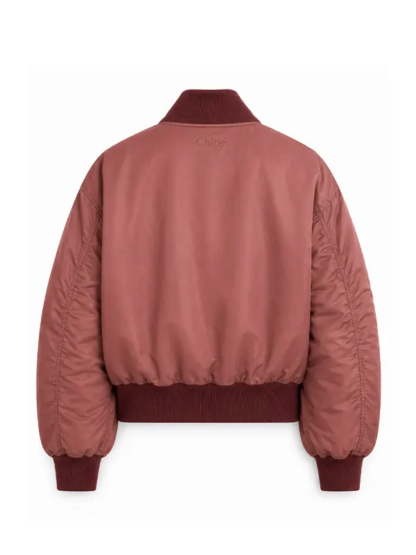 Women Oversized Technical Satin Bomber Jacket - Image 4
