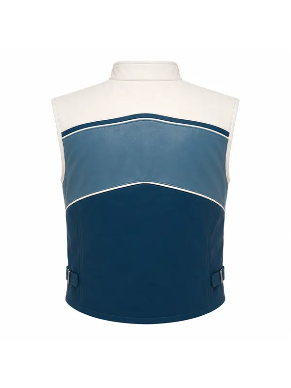 Avengers Doomsday 2026 Sue Storm Blue and White Suede Jacket