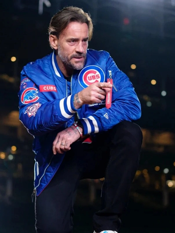 CM Punk Chicago Cubs blue satin jacket 2026