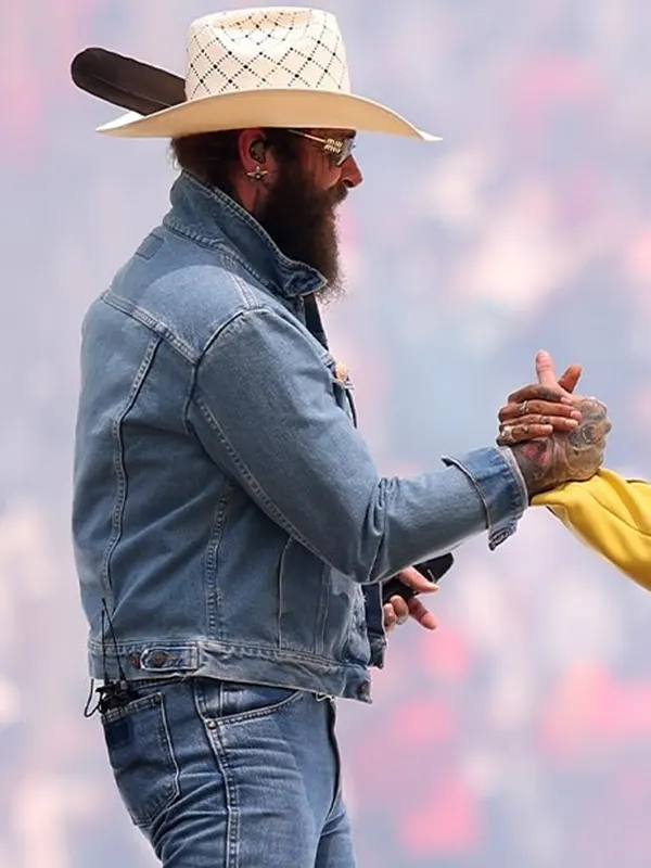 Post Malone World Cup Finals Denim Jacket - Image 3