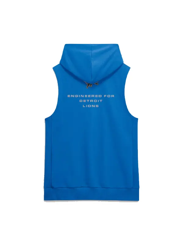 Detroit Lions N-F-L Sideline Sleeveless Training Dri Fit Royal Blue Hoodie