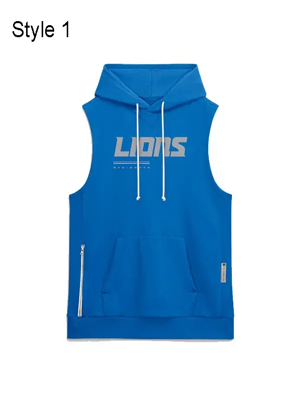 Detroit Lions Sideline Sleeveless Hoodie