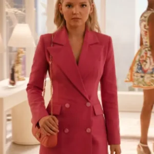 Elle 2026 Lexi Minetree Pink Double-Breasted Blazer