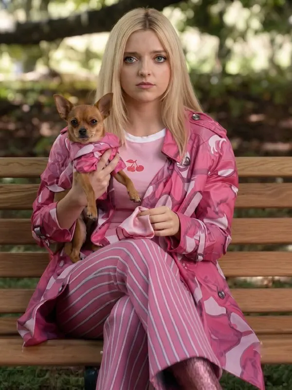 Elle 2026 Lexi Minetree Pink Graphic Coat