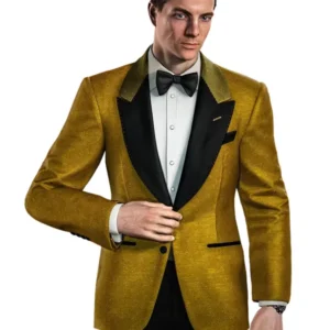 James Bond 007 First Light Gold Tuxedo Jacket
