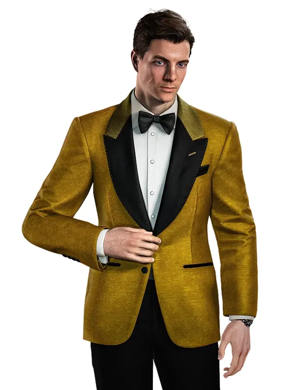 James Bond 007 First Light Gold Tuxedo Jacket