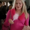 Elle 2026 Lexi Minetree Pink Fur Collar Cardigan - Image 2
